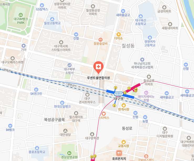 루센트 셀 연합의원 오시는 길 지도